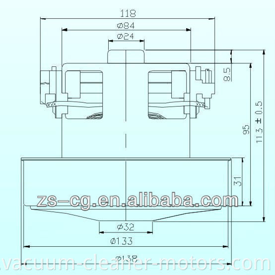 1400w Ac Motor For Vacuum Cleaner